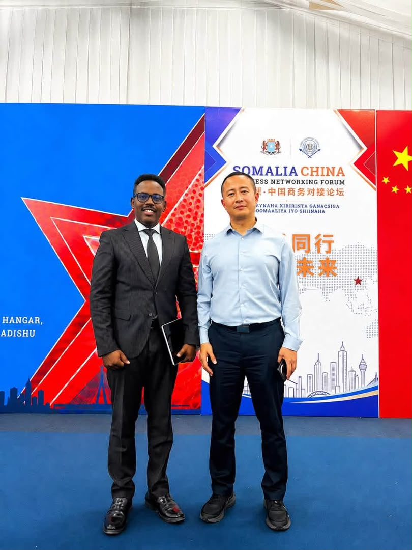 Abdifatah Webi at the Somali–China Business Networking Forum in Mogadishu